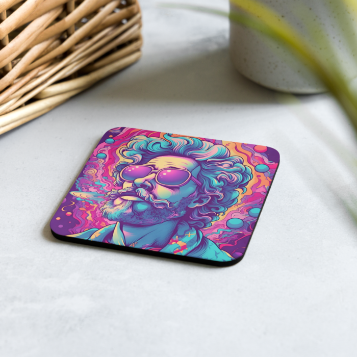 Insanity is Sanity - Psychedelic Cork-back Coaster